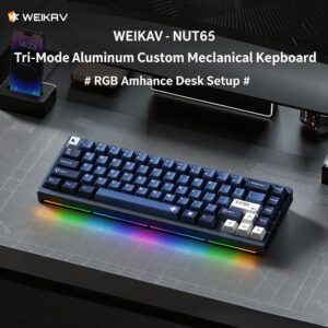 Anodized Denim Blue Black Transparent with Coconut Switch