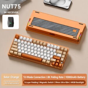 Anodized Orange - Orange - Naihuang Switch - Brushed Backplate