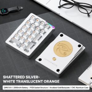 Anodized Silver Cocoon Break Edition - Coconut Switch Pixel White Orange
