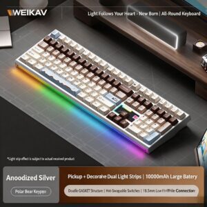 Anodized Silver - Heat Sublimation Polar Bear
