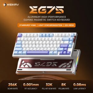 Anodized Silver - PBT Three-tone Keycaps - YueHu Magnetic Axis