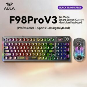 Black Transparent Keyboard & Mouse Set Ice Crystal Switch