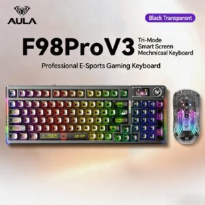 Black Transparent Keyboard & Mouse Set Ice Soul Switch