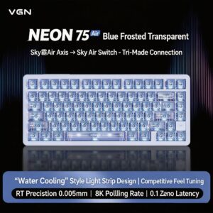 Blue Translucent Keyboard-Tri-Mode