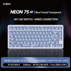 Blue Translucent Keyboard-Wired