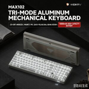Electrophoretic Milky White - Fragment Keycaps - Coconut Switch