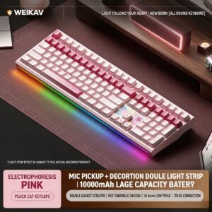 Electrophoretic Pink - Heat Sublimation White Peach Cat