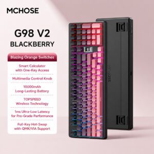 G98 V2 Blackberry Pink Flame Orange Switch