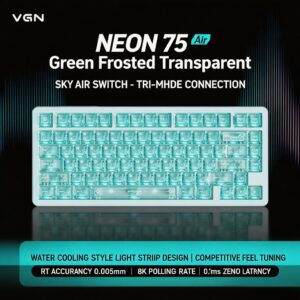 Green Translucent Keyboard-Tri-Mode
