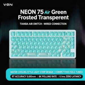 Green Translucent Keyboard-Wired