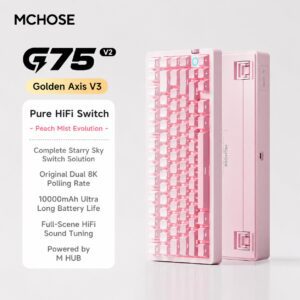 Mist Peach Gradient Side-etched TTC Fast Gold Switch