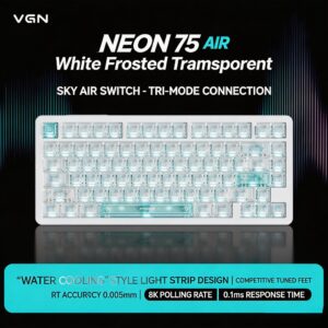 White Translucent Keyboard-Tri-Mode