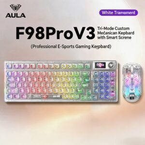 White Transparent Keyboard & Mouse Set Ice Soul Switch