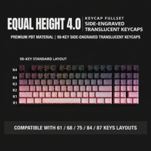 HEK Contour 4.0 Blackberry Shine-Through PBT Keycaps