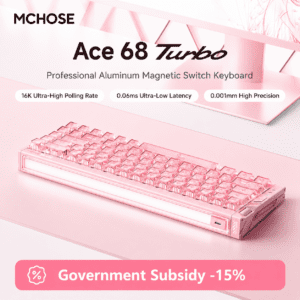 MCHOSE Ace 68 Turbo Magnetic Switch Mechanical Gaming Keyboard - Pink