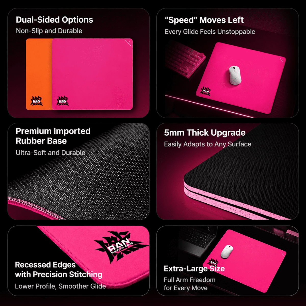 MCHOSE Run+ Gaming Mouse Pad