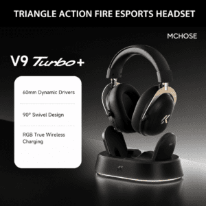 V9 Turbo+ Black Gold with Magnetic Wireless Charging Base