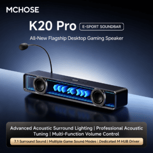 K20 Pro Black with Detachable Microphone and Volume Knob