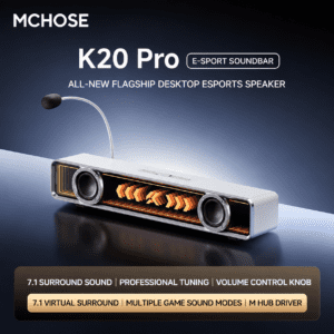 K20 Pro White with Detachable Microphone and Volume Knob