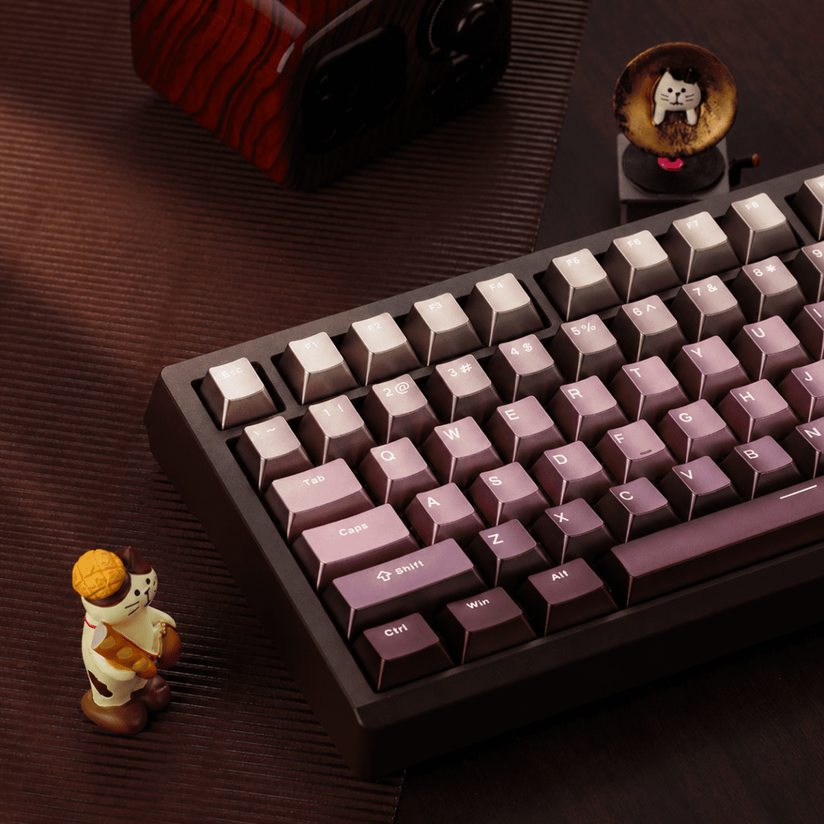 HEK Pink Gradient Metallic Paint OEM Keycap Set