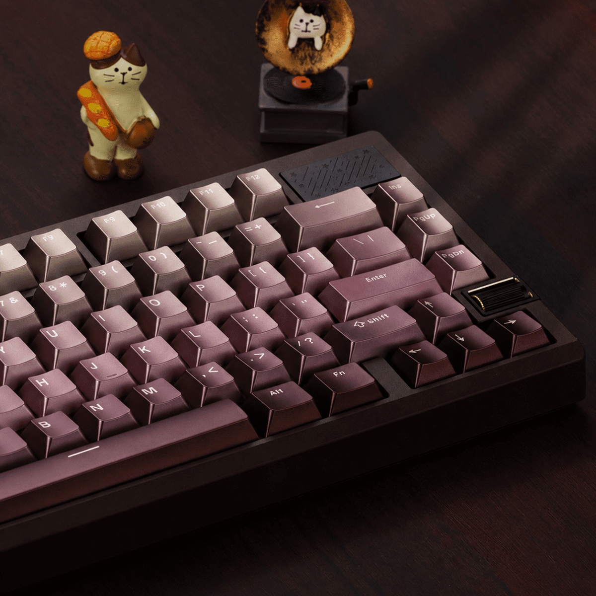 HEK Pink Gradient Metallic Paint OEM Keycap Set