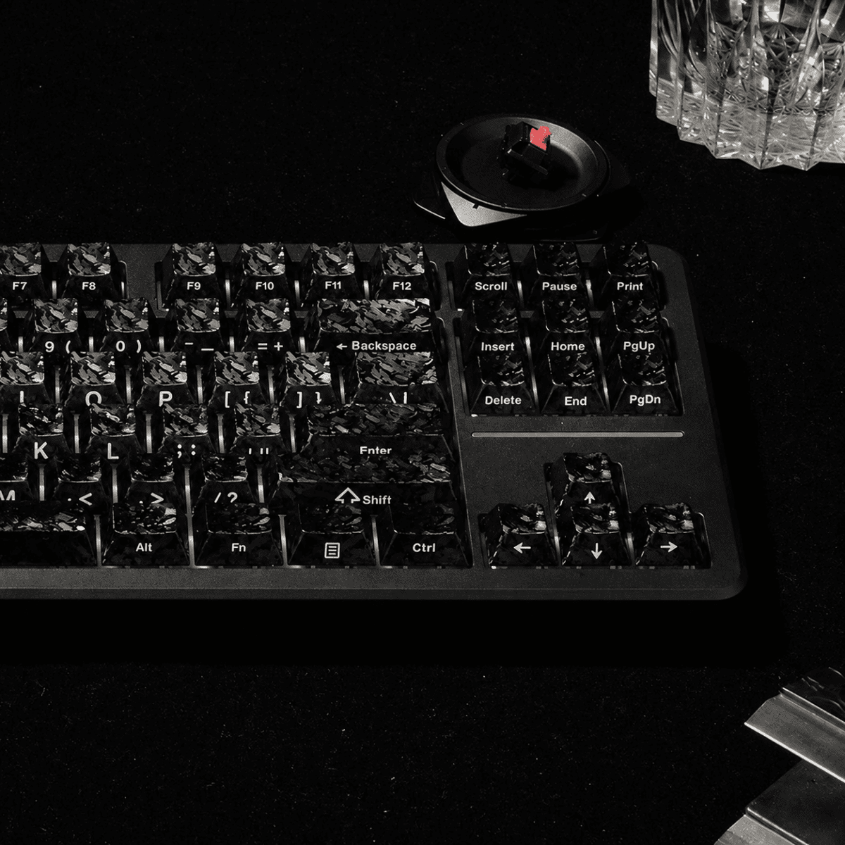 HEK Carbon Texture Side-Printed 87-Key Keycap Set