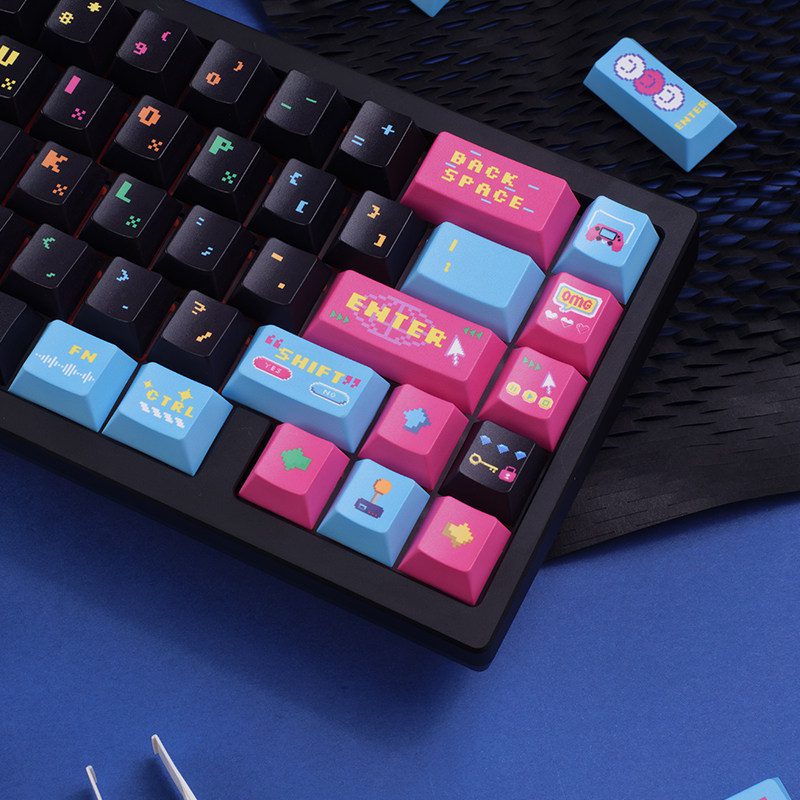 HEK Pixel Arcade PBT Dye-Sub Keycap Set