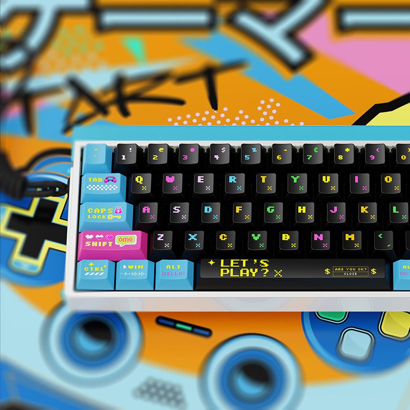 HEK Pixel Arcade PBT Dye-Sub Keycap Set