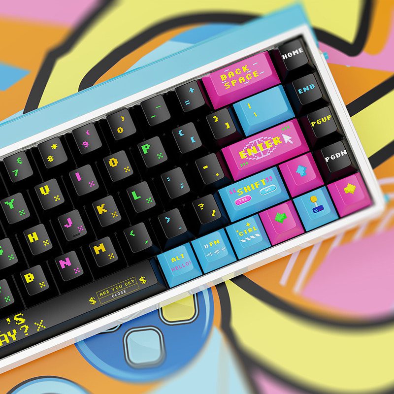 HEK Pixel Arcade PBT Dye-Sub Keycap Set
