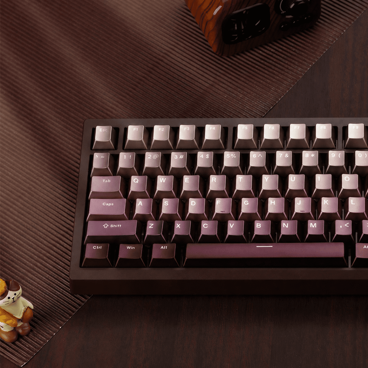HEK Pink Gradient Metallic Paint OEM Keycap Set