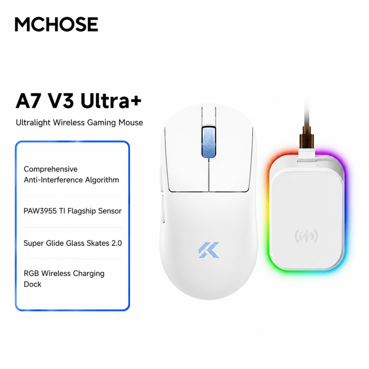 MCHOSE A7 V3 Wireless Gaming Mouse