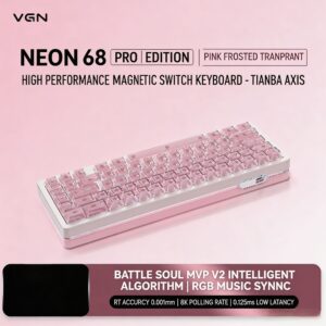 Neon68 Super Edition Tianba Switch Pink Frosted Translucent