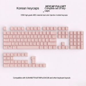 Black Hangul Translucent Keycaps