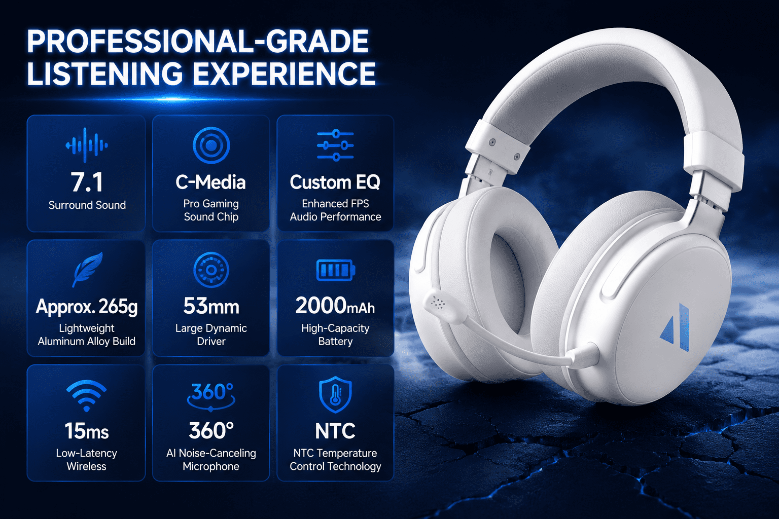 MCHOSE V9 Pro Wireless Gaming Headset