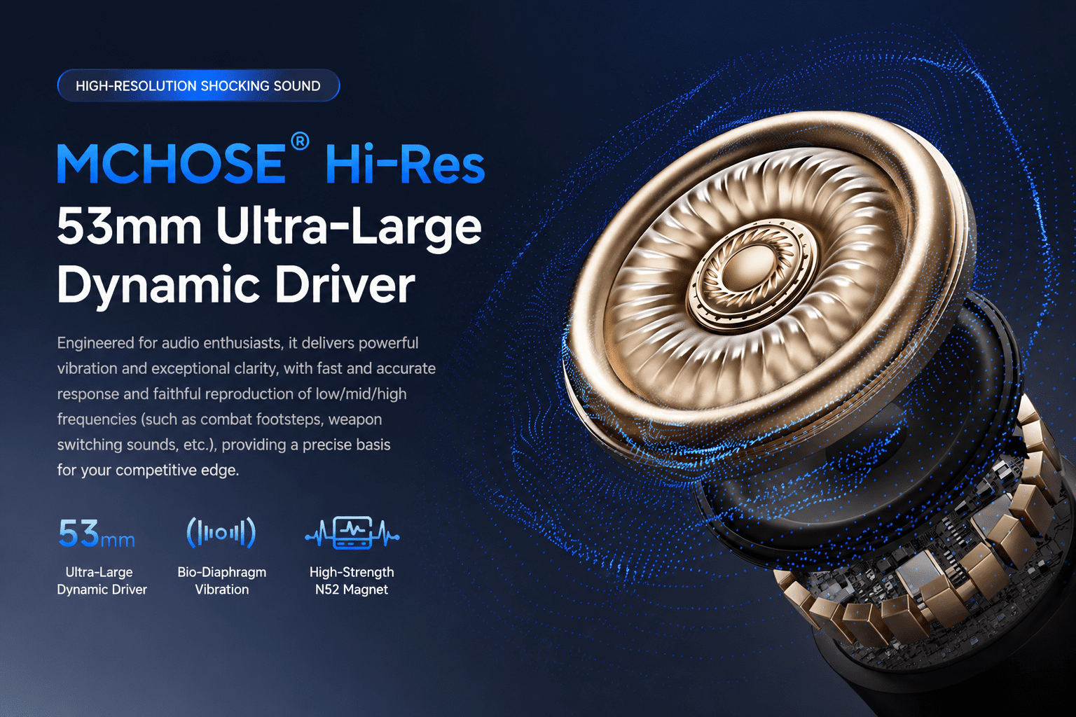 MCHOSE V9 Pro Wireless Gaming Headset