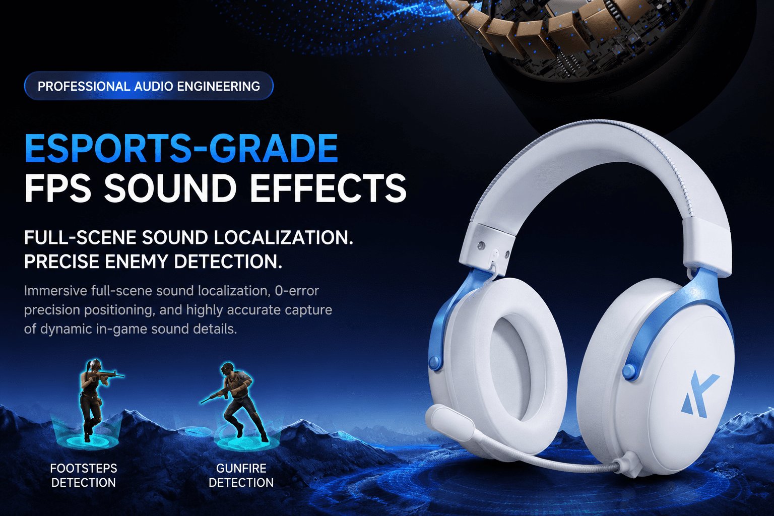 MCHOSE V9 Pro Wireless Gaming Headset