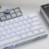 HEK White PBT Shine-Through 118-Key Keycap Set