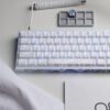 HEK White PBT Shine-Through 118-Key Keycap Set