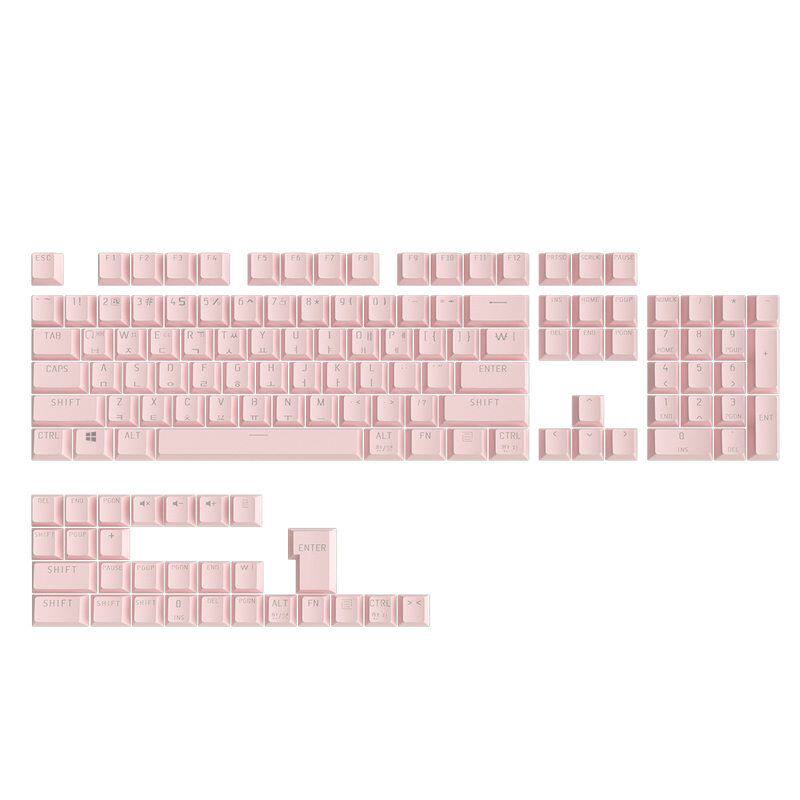 Black Hangul Translucent Keycaps
