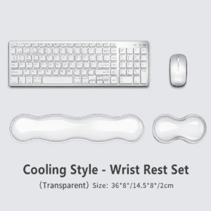 Keyboard and Mouse Wrist Rest Set - Clear