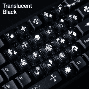 Chrome Hearts - Inspired Heart Accent 21 - Key Kit - Translucent Black