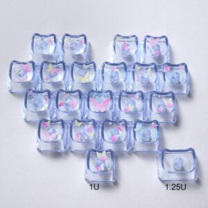 ful Butterfly Heart Blue PC 21 Keys