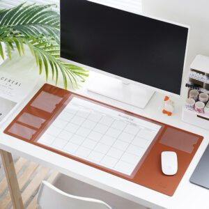 Yellow Brown with 12 Monthly Planner Sheets and 2026 2027 Calendars