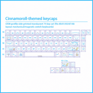 Cinnamoroll 74 - Key Kit for 60 65 68 Layouts