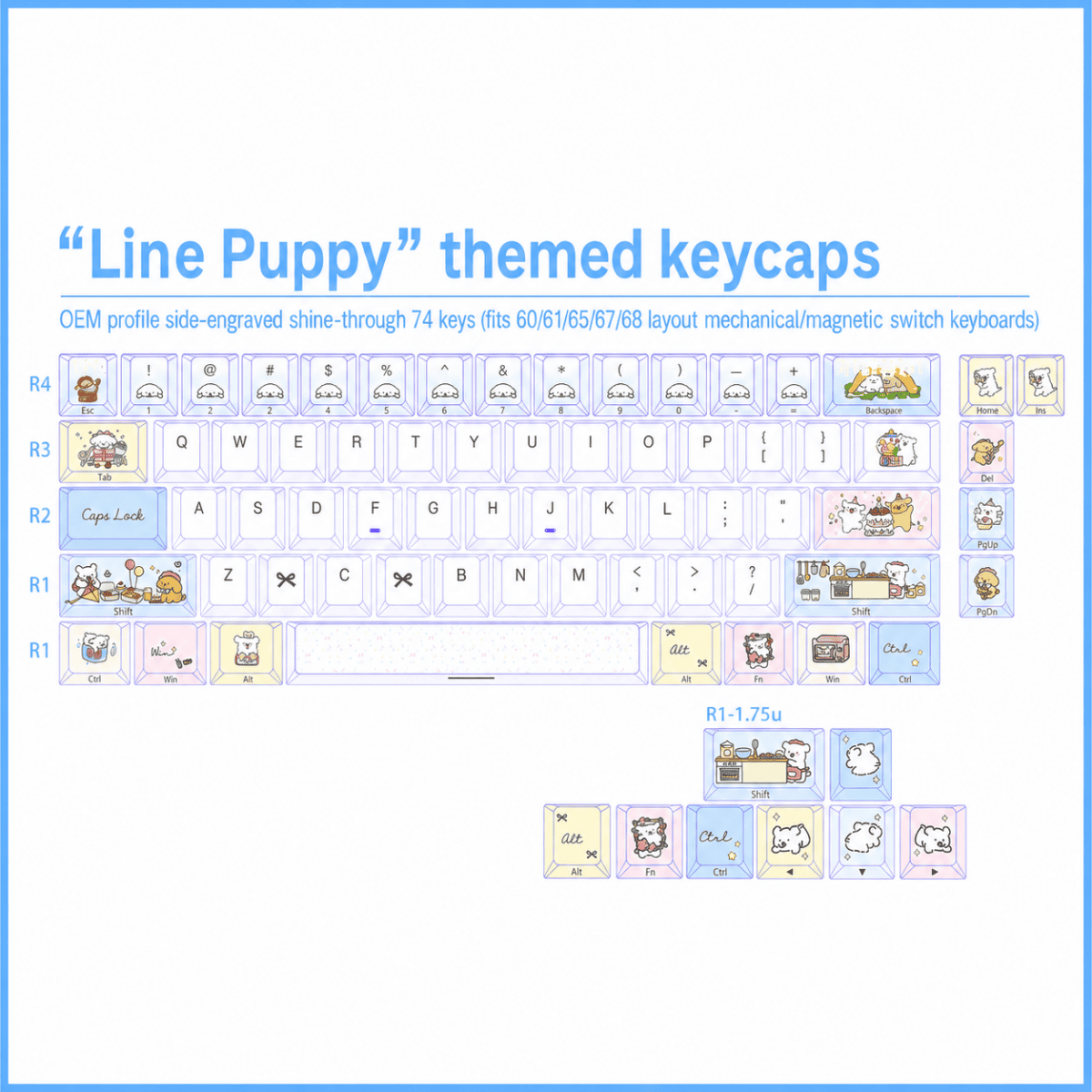 taobao-18-ai-translate-2 HEK Line Puppy Shine-Through Keycaps