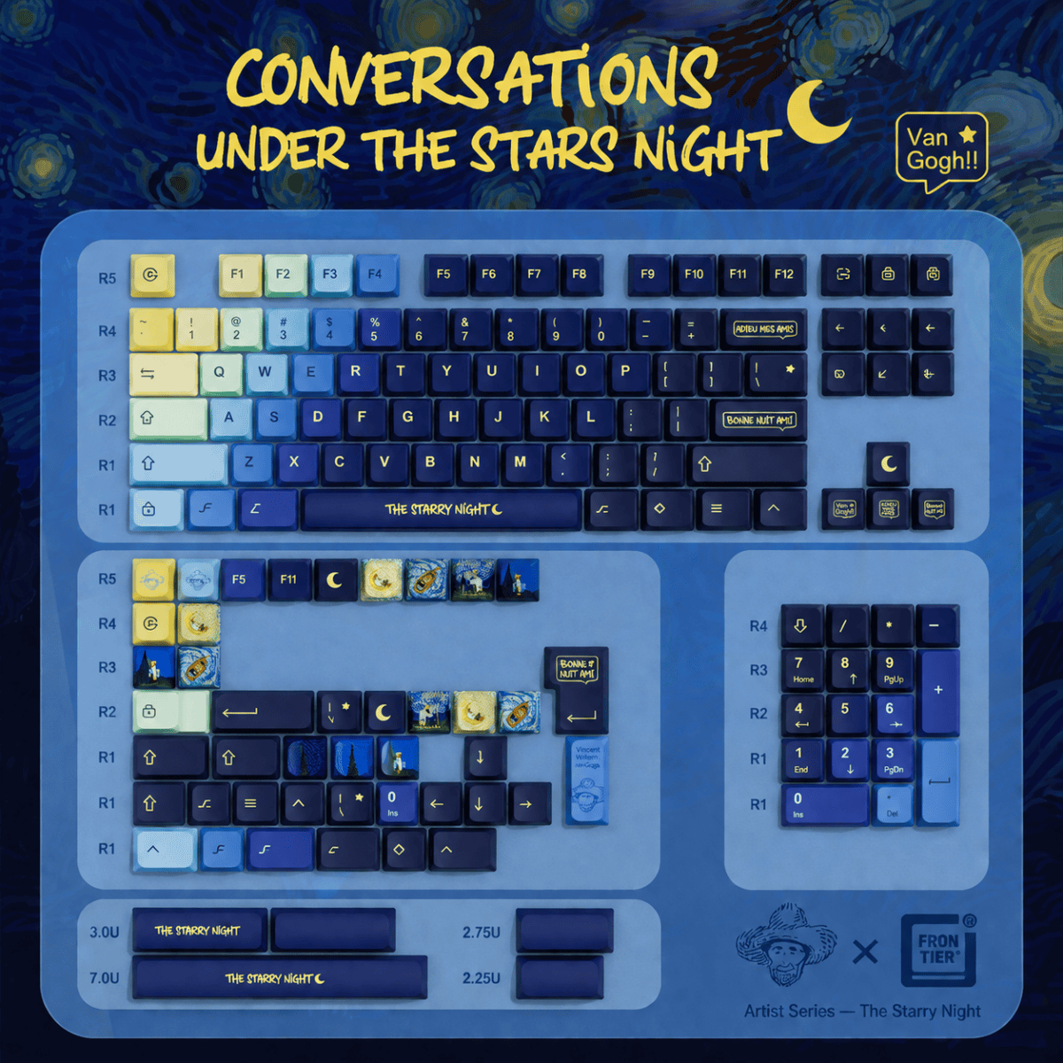 FRONTIER Starry Sky PBT 152-Key Keycap Set