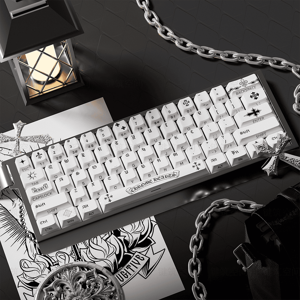 HEK Chrome Hearts Side Shine-Through Keycaps