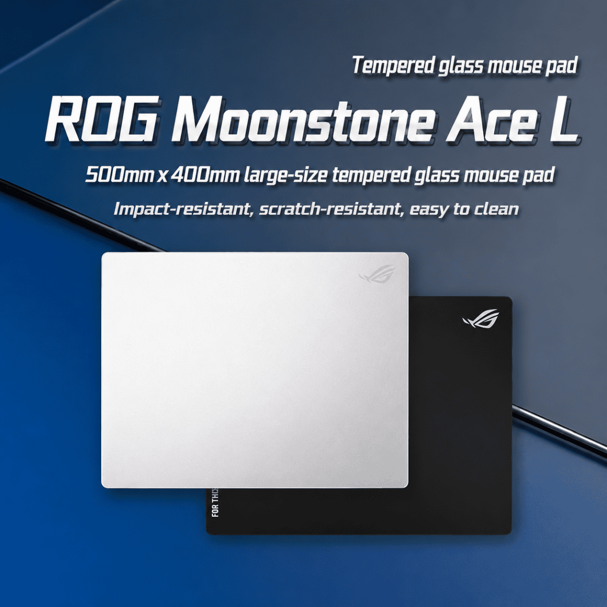 HEK Moonstone ACE L Tempered Glass Mouse Pad