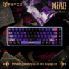 HEK Purple Black Cat Metal Paint Keycaps