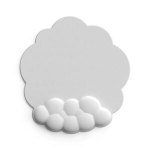 White Wrist Rest Mouse Pad